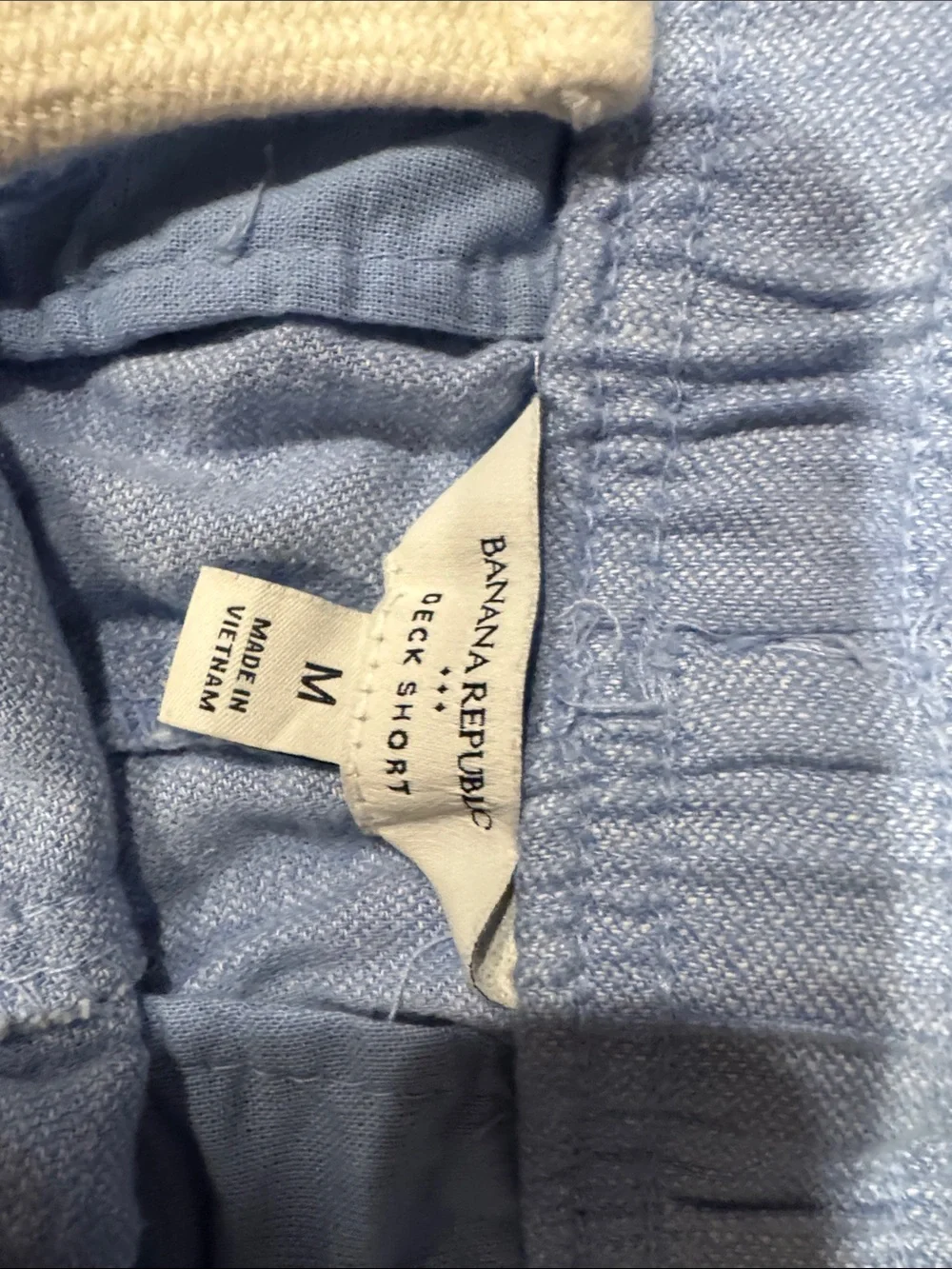Banana Republic Light Blue Drawstring Linen-Blend Men's Shorts